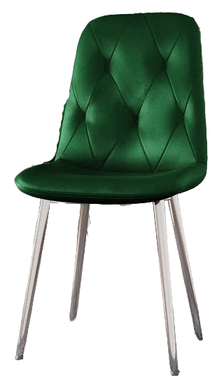 Стул DC-2103 (каркас хром тк.зеленый)