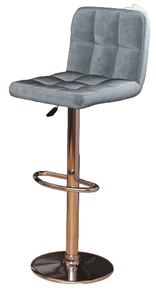 Стул барный BC-101 (каркас хром тк.серый/ Velvet HLR-20) Стул барный BC-101 (каркас хром тк.серый/ Velvet HLR-20)