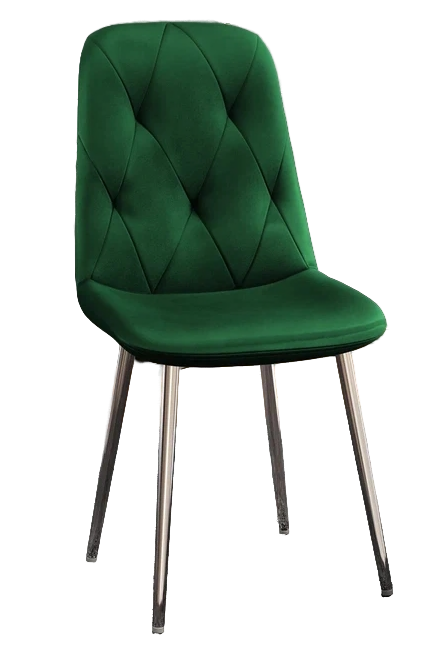 Стул DC-2103 (каркас хром тк.зеленый)
