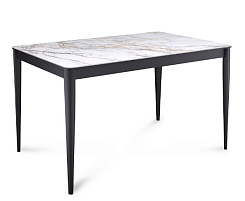 Стол KS1200 черный/керамика мрамор золотой Стол KS1200 черный/керамика мрамор золотой